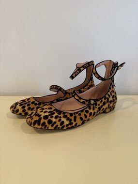 J. Crew Ponyhair Leopard Print flats - size 8.5